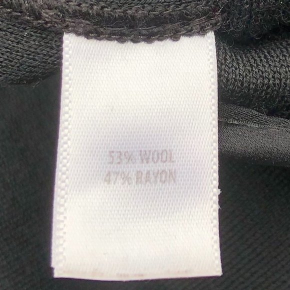 ST. JOHN CAVIAR Milano Knit Zip Front Ribbon Trim Cropped Black Jacket Blazer 12 - Picture 14 of 16